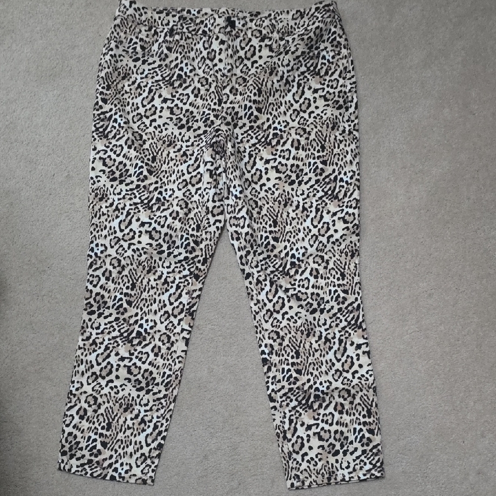 Chico's Leopard Print Ankle Jeans